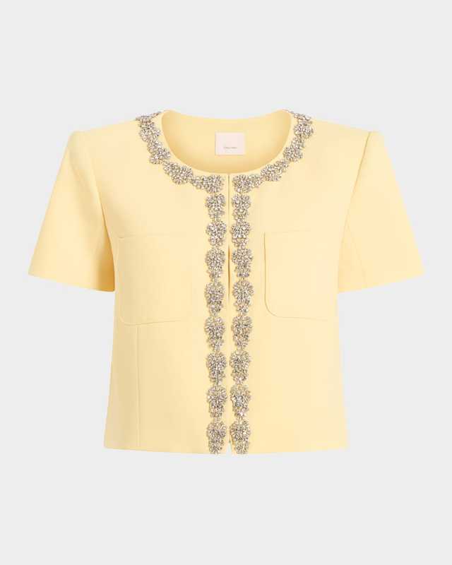 Samina Embellished Short-Sleeve Jacket